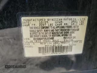 2010 Nissan Sentra 2.0 z VIN 3N1AB6APXAL629432, wystawiony jako Copart lot #59623875 z przebiegiem 86 703 mil mil oraz Szkoda całkowita • Salvage title. Historia ofert i sprzedaży dostępna na DreamBid. Obrazek 13.