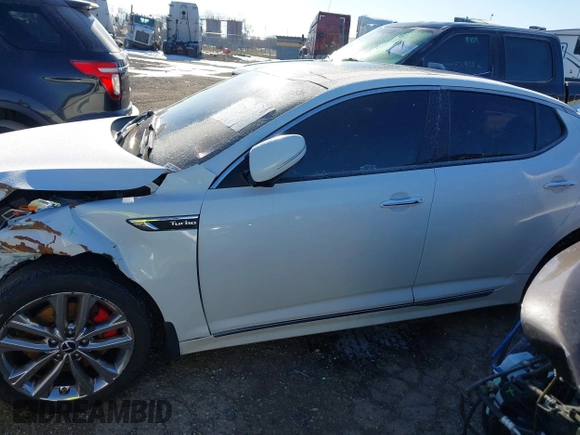 2014 Kia Optima SXL Turbo with VIN 5XXGR4A61EG343260, listed as a IAAI auction lot 41418449 with 133,555 mi miles and . Bid and sale history available at DreamBid. Image 13.