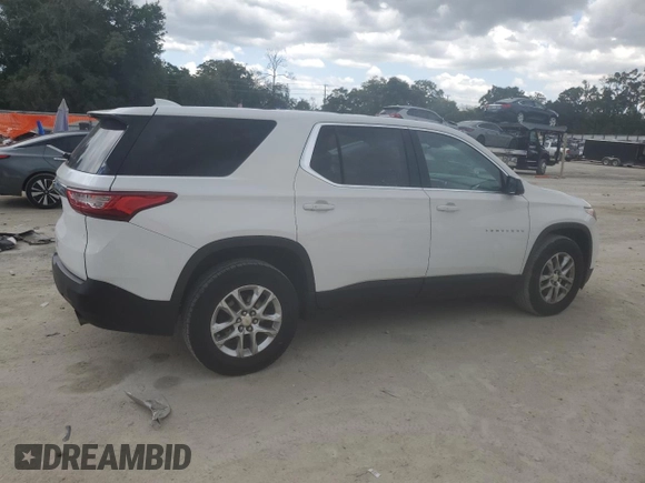 2018 Chevrolet Traverse LS with VIN 1GNERFKW7JJ217709, listed as a Copart auction lot 63332405 with 127,758 mi miles and Salvage title. Bid and sale history available at DreamBid. Image 3.