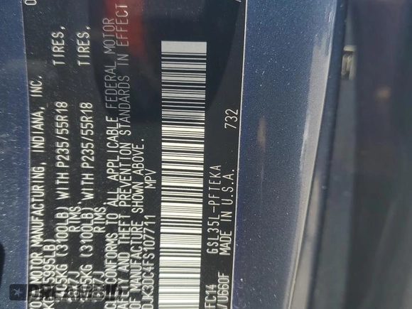 2015 Toyota Sienna LE with VIN 5TDJK3DC4FS107711, listed as a Copart auction lot 57693005 with 141,370 mi miles and Salvage title. Bid and sale history available at DreamBid. Image 13.