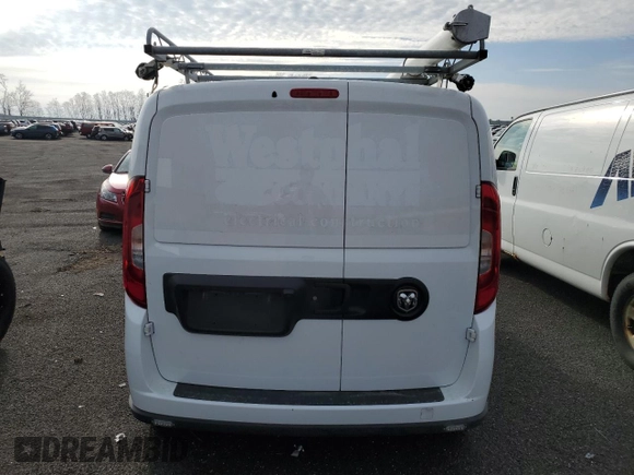 2022 Ram ProMaster City Cargo Tradesman with VIN ZFBHRFAB8N6Y14237, listed as a Copart auction lot 75547593 with 12,197 mi miles and . Bid and sale history available at DreamBid. Image 6.
