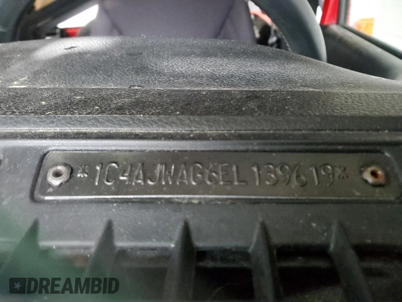 2014 Jeep Wrangler Sport with VIN 1C4AJWAG6EL139619, listed as a Copart auction lot 54935445 with 79,001 mi miles and Salvage title. Bid and sale history available at DreamBid. Image 13.