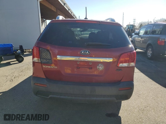 2011 Kia Sorento LX with VIN 5XYKTDA28BG057065, listed as a Copart auction lot 49723015 with 186,912 mi miles and Salvage Title. Bid and sale history available at carsss.com. Image 6.
