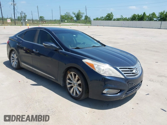 2013 Hyundai Azera with VIN KMHFH4JG8DA199154, listed as a IAAI auction lot 42214060 with 202,461 mi miles and . Bid and sale history available at carsss.com. Image 1.