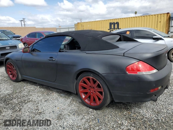 2005 BMW 6 Series 645Ci with VIN WBAEK73485B324653, listed as a Copart auction lot 51782585 with 123,602 mi miles and Clean Title. Bid and sale history available at carsss.com. Image 2.