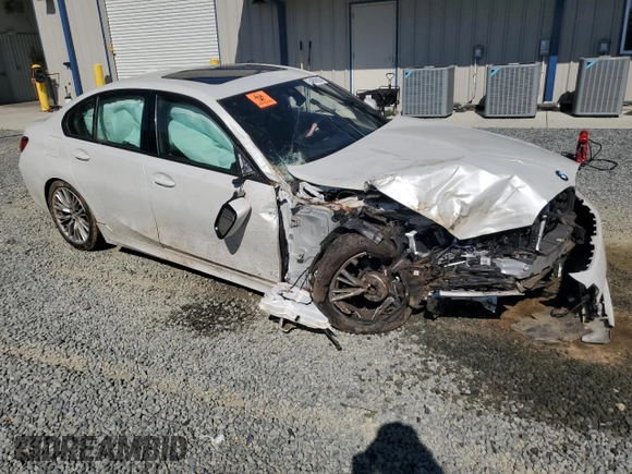 2023 BMW 3 Series 330i with VIN 3MW69FF0XP8D11989, listed as a Copart auction lot 54896825 with Not provided miles and Salvage title. Bid and sale history available at DreamBid. Image 4.