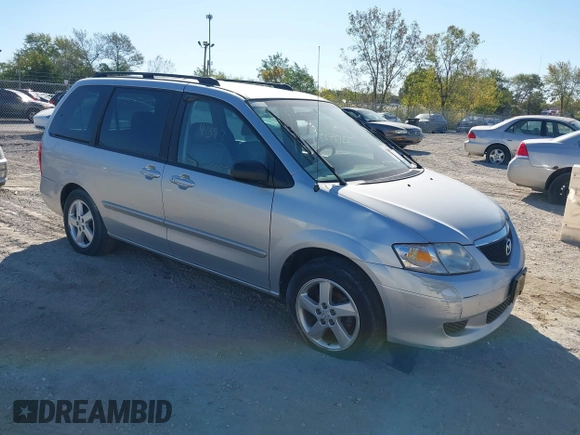 2002 Mazda MPV LX with VIN JM3LW28J620318798, listed as a IAAI auction lot 40579571 with 120,641 mi miles and . Bid and sale history available at DreamBid. Image 1.