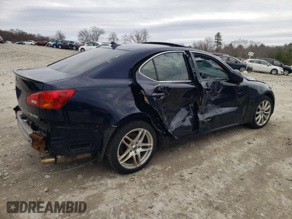 2008 Lexus IS 250 with VIN JTHCK262882023553, listed as a Copart auction lot 52420555 with 207,049 mi miles and Clean Title. Bid and sale history available at carsss.com. Image 3.