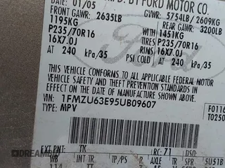 2005 Ford Explorer XLT z VIN 1FMZU63E95UB09607, wystawiony jako IAAI lot #42064379 z przebiegiem 192 117 mil mil oraz . Historia ofert i sprzedaży dostępna na DreamBid. Obrazek 9.