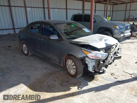 2020 Kia Rio LX with VIN 3KPA24AD7LE346730, listed as a IAAI auction lot 41854329 with 35,649 mi miles. Bid and sale history available at carsss.com. Image 1.