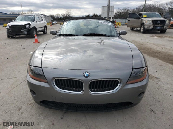 2004 BMW Z4 2.5i with VIN 4USBT33544LS53099, listed as a Copart auction lot 44332185 with NaN miles and Salvage Title. Bid and sale history available at carsss.com. Image 5.