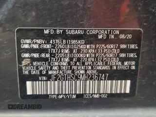 2021 Subaru Crosstrek Special Sports with VIN JF2GTHSC9MH236747, listed as a Copart auction lot 61673935 with 129,070 mi miles and Clean title. Bid and sale history available at DreamBid. Image 13.