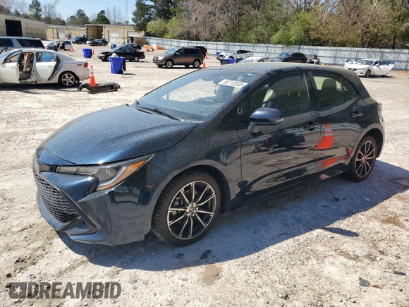 2019 Toyota Corolla Hatchback SE with VIN JTNK4RBE0K3016528, listed as a Copart auction lot 50712035 with 100,181 mi miles and Salvage Title. Bid and sale history available at carsss.com. Image 1.