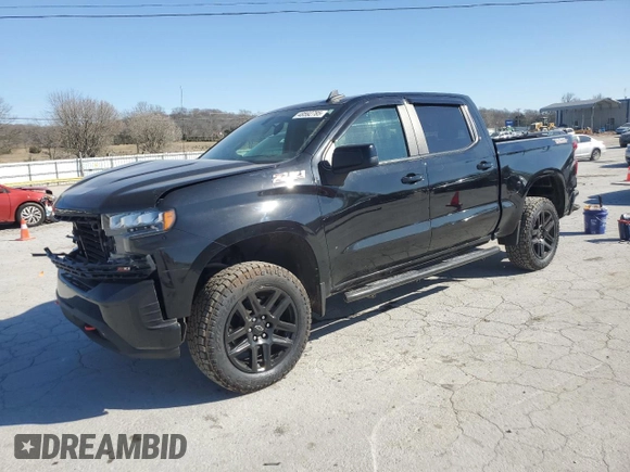 2021 Chevrolet Silverado 1500 LT Trail Boss with VIN 1GCPYFEDXMZ342045, listed as a Copart auction lot 48592785 with 51,789 mi miles and Salvage Title. Bid and sale history available at DreamBid. Image 1.
