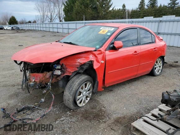 2009 Mazda Mazda3 i Touring Value with VIN JM1BK32F091187611, listed as a Copart auction lot 46657475 with 0 mi miles and Salvage Title. Bid and sale history available at carsss.com. Image 1.