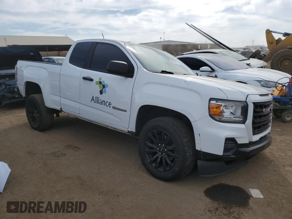 2021 GMC Canyon 4WD Elevation Standard with VIN 1GTH6BEN2M1135093, listed as a Copart auction lot 75037674 with 107,467 mi miles and Salvage Title. Bid and sale history available at carsss.com. Image 4.