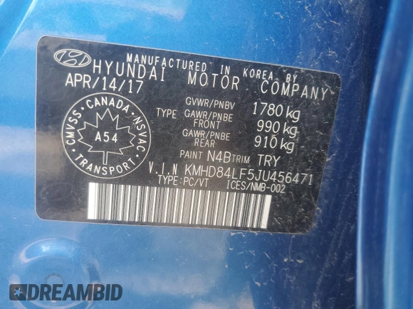 2018 Hyundai Elantra SEL z VIN KMHD84LF5JU456471, wystawiony jako Copart lot #60961095 z przebiegiem 142 231 mil mil oraz Czysty tytuł • Clean title. Historia ofert i sprzedaży dostępna na DreamBid. Obrazek 12.