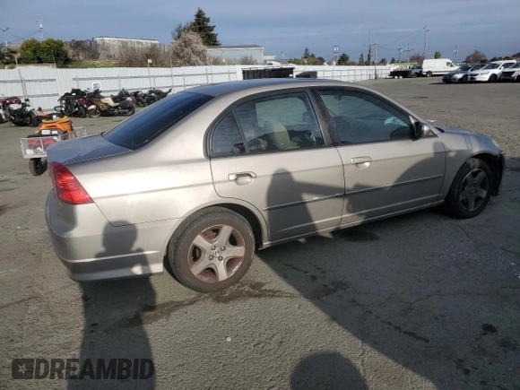 2004 Honda Civic EX with VIN 2HGES26864H537435, listed as a Copart auction lot 42229645 with 150,241 mi miles and Salvage Title. Bid and sale history available at DreamBid. Image 3.