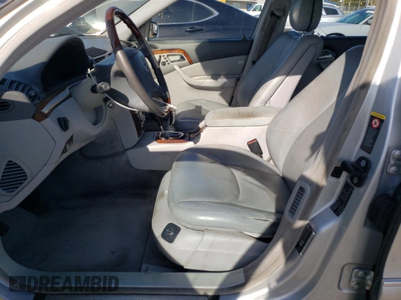 2002 Mercedes-Benz S-Class 5.0L with VIN WDBNG75JX2A306811, listed as a Copart auction lot 52042105 with 206,531 mi miles and Salvage Title. Bid and sale history available at carsss.com. Image 7.