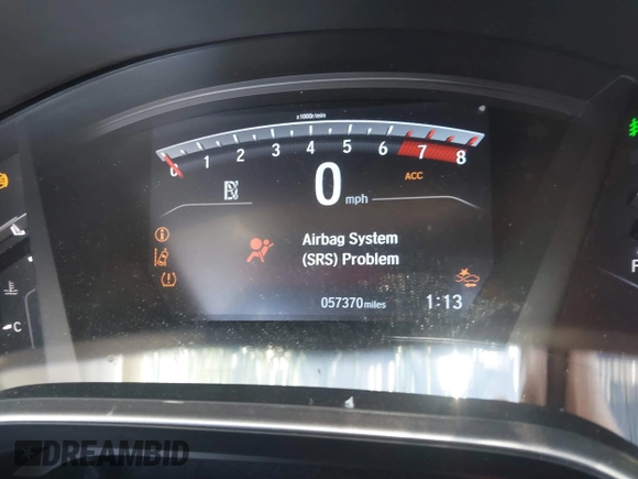 2019 Honda CR-V EX-L with VIN 2HKRW2H82KH660817, listed as a IAAI auction lot 41958569 with 57,370 mi miles. Bid and sale history available at carsss.com. Image 7.