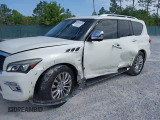 2016 Infiniti QX80 with VIN JN8AZ2NE7G9125016, listed as a IAAI auction lot 42080053 with 114,655 mi miles. Bid and sale history available at carsss.com. Image 6.