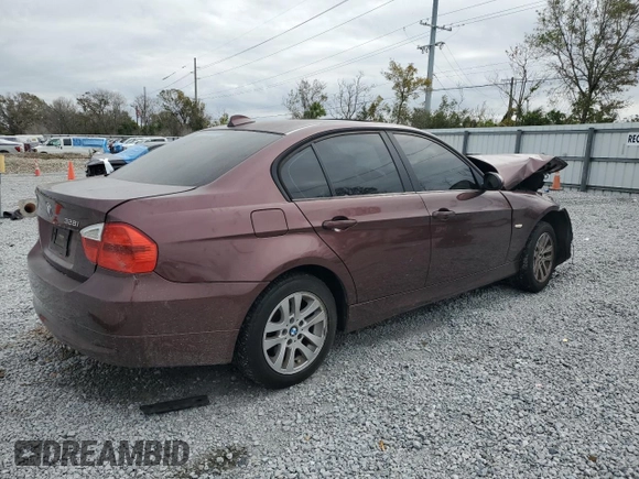 2007 BMW 3 Series 328i with VIN WBAVA37587ND55145, listed as a Copart auction lot 89303175 with Not provided miles and Salvage title. Bid and sale history available at DreamBid. Image 3.