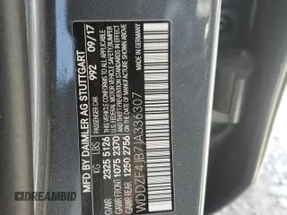 2018 Mercedes-Benz E 300 with VIN WDDZF4JB7JA336307, listed as a Copart auction lot 50811295 with 59,105 mi miles and Salvage title. Bid and sale history available at DreamBid. Image 12.
