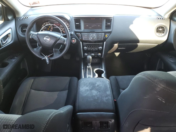 2017 Nissan Pathfinder S with VIN 5N1DR2MM8HC678808, listed as a Copart auction lot 45260615 with 114280 miles and Salvage Title. Bid and sale history available at carsss.com. Image 8.