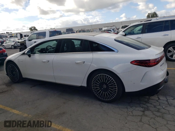 2022 Mercedes-Benz EQS with VIN W1KCG2DB5NA016394, listed as a Copart auction lot 78025024 with 12,621 mi miles and Salvage Title. Bid and sale history available at carsss.com. Image 2.