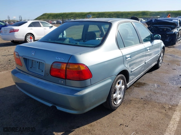 2000 Honda Civic EX with VIN 2HGEJ8643YH583698, listed as a IAAI auction lot 42000622 with 237,379 mi miles. Bid and sale history available at carsss.com. Image 4.