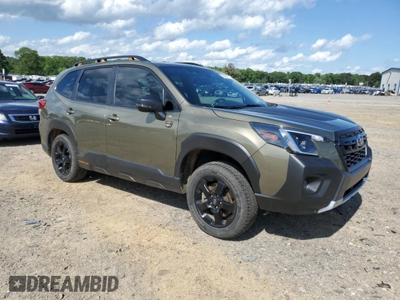 2023 Subaru Forester Wilderness with VIN JF2SKAMC7PH521551, listed as a Copart auction lot 55229855 with 20,515 mi miles and Salvage title. Bid and sale history available at DreamBid. Image 4.