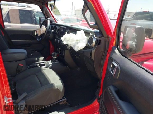 2019 Jeep Wrangler Unlimited Sahara with VIN 1C4HJXEN8KW591398, listed as a IAAI auction lot 42045071 with 87,410 mi miles and . Bid and sale history available at DreamBid. Image 5.