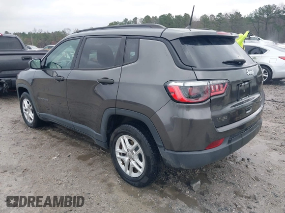 2018 Jeep Compass Sport with VIN 3C4NJCAB9JT211187, listed as a IAAI auction lot 41065430 with 1 mi miles. Bid and sale history available at carsss.com. Image 3.
