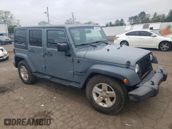 2015 Jeep Wrangler Unlimited Sport with VIN 1C4BJWDGXFL551284, listed as a Copart auction lot 56905935 with 155,988 mi miles and Salvage title. Bid and sale history available at DreamBid. Image 4.