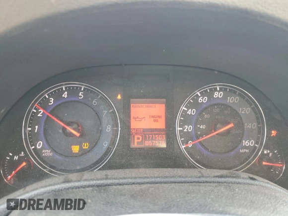 2008 Infiniti G35 Journey with VIN JNKBV61E38M203586, listed as a Copart auction lot 61967574 with 171,503 mi miles and Salvage Title. Bid and sale history available at DreamBid. Image 9.