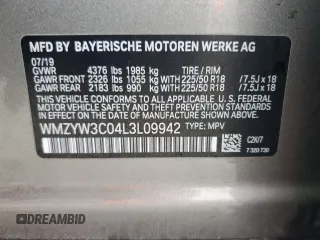 2020 MINI Countryman Oxford Edition with VIN WMZYW3C04L3L09942, listed as a Copart auction lot 72109414 with 86,155 mi miles and Salvage Title. Bid and sale history available at carsss.com. Image 14.