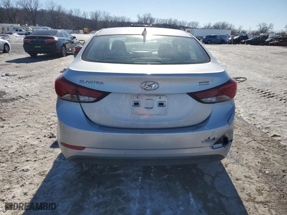 2016 Hyundai Elantra Value Edition with VIN KMHDH4AE3GU512359, listed as a Copart auction lot 88371415 with 0 mi miles and Salvage Title. Bid and sale history available at carsss.com. Image 6.