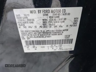2013 Lincoln MKX z VIN 2LMDJ8JK6DBL21851, wystawiony jako IAAI lot #41537216 z przebiegiem 194 126 mil mil oraz . Historia ofert i sprzedaży dostępna na DreamBid. Obrazek 9.