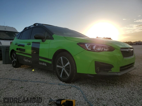 2019 Subaru Impreza Premium with VIN 4S3GTAD67K3736302, listed as a Copart auction lot 72477402 with 69,418 mi miles. Bid and sale history available at carsss.com. Image 4.