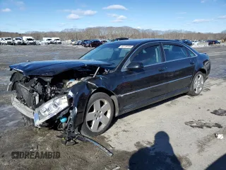 2004 Audi A8 L with VIN WAUML44E64N010995, listed as a Copart auction lot 44119705 with 0 mi miles and Clean Title. Bid and sale history available at carsss.com. Image 1.