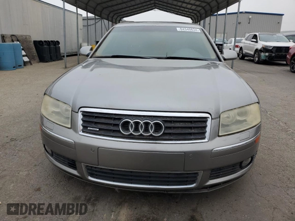 2004 Audi A8 L with VIN WAUML44E74N005627, listed as a Copart auction lot 84340834 with 139,575 mi miles and Clean Title. Bid and sale history available at carsss.com. Image 5.