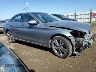 2015 Mercedes-Benz C 300 Luxury with VIN 55SWF4KBXFU095304, listed as a Copart auction lot 54377765 with 43,233 mi miles and Salvage Title. Bid and sale history available at DreamBid. Image 4.