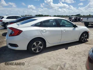 2019 Honda Civic Sedan LX with VIN 19XFC2F68KE028664, listed as a Copart auction lot 62253534 with 142,812 mi miles and Salvage Title. Bid and sale history available at carsss.com. Image 3.