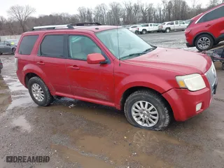 2010 Mercury Mariner Premier with VIN 4M2CN8H76AKJ25549, listed as a IAAI auction lot 41582063 with 201,521 mi miles. Bid and sale history available at carsss.com. Image 1.
