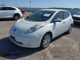 2015 Nissan LEAF S with VIN 1N4AZ0CP9FC309496, listed as a IAAI auction lot 42021957 with 74,885 mi miles. Bid and sale history available at carsss.com. Image 2.