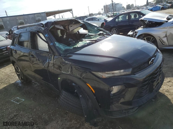 2022 Chevrolet TrailBlazer RS with VIN KL79MTSL9NB108307, listed as a Copart auction lot 45855535 with 5,745 mi miles and Salvage Title. Bid and sale history available at carsss.com. Image 4.