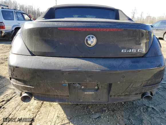 2005 BMW 6 Series 645Ci with VIN WBAEK734X5B325853, listed as a Copart auction lot 42965535 with 116,030 mi miles and Salvage Title. Bid and sale history available at carsss.com. Image 6.