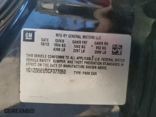 2012 Chevrolet Malibu LT w/2LT with VIN 1G1ZD5EU3CF377050, listed as a Copart auction lot 47425715 with 175,059 mi miles and Salvage Title. Bid and sale history available at carsss.com. Image 14.