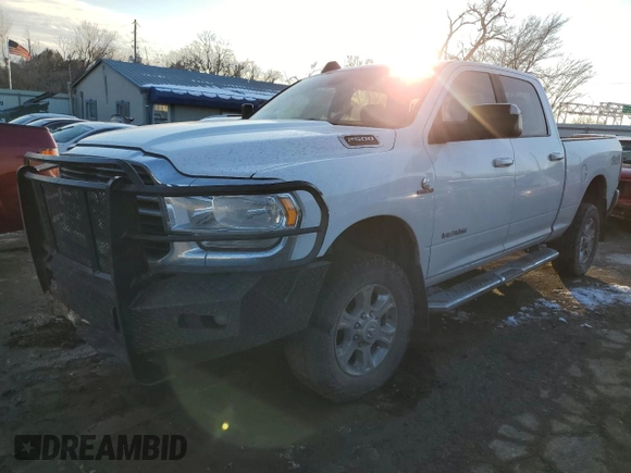 2021 Ram 2500 Big Horn with VIN 3C6UR5DL9MG676917, listed as a Copart auction lot 87423644 with 106,147 mi miles and Salvage Title. Bid and sale history available at carsss.com. Image 1.