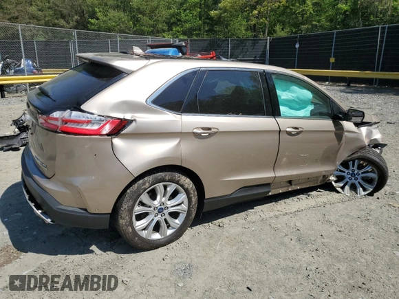 2020 Ford Edge Titanium with VIN 2FMPK3K90LBA24089, listed as a Copart auction lot 55048475 with 63,162 mi miles and Salvage title. Bid and sale history available at DreamBid. Image 3.